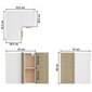 vidaXL seina nurgakapp, Sonoma tamm, 57 x 57 x 60 cm puitlaastplaat hind ja info | Köögikapid | kaup24.ee