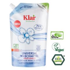 Жидкий стиральный порошок с мыльным орехом эко-пакет, Кlar Eco, 1,5л цена и информация | Моющие средства | kaup24.ee