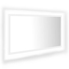 vidaXL LED vannitoa peeglikapp, valge, 80x8,5x37 cm, puitlaastplaat цена и информация | Зеркала | kaup24.ee
