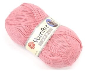 Kudumisniit YarnArt Wool, värvus roosa 597R hind ja info | Kudumistarvikud | kaup24.ee