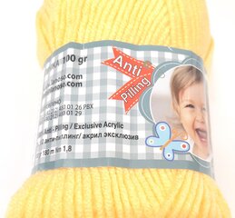 Нитки для вязания Lanoso Masal Bebe Antipiling, цвет светло-желтый 914 цена и информация | Принадлежности для вязания | kaup24.ee