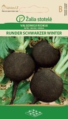 Зимняя редька Runder schwarzer Winter, 2 г цена и информация | Семена овощей, ягод | kaup24.ee