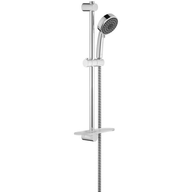 GROHE Vitalio Comfort 100 käsidušš, alus ja vooliku komplekt, 3 düüsi, kroom, 26096000 цена и информация | Komplektid ja dušipaneelid | kaup24.ee