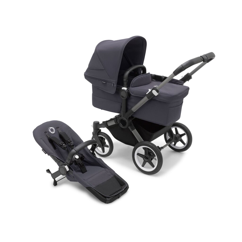 Bugaboo Donkey 5 Mono universaalne lapsevanker, Graphite/Stormy Blue-Stormy Blue цена и информация | Vankrid, jalutuskärud | kaup24.ee