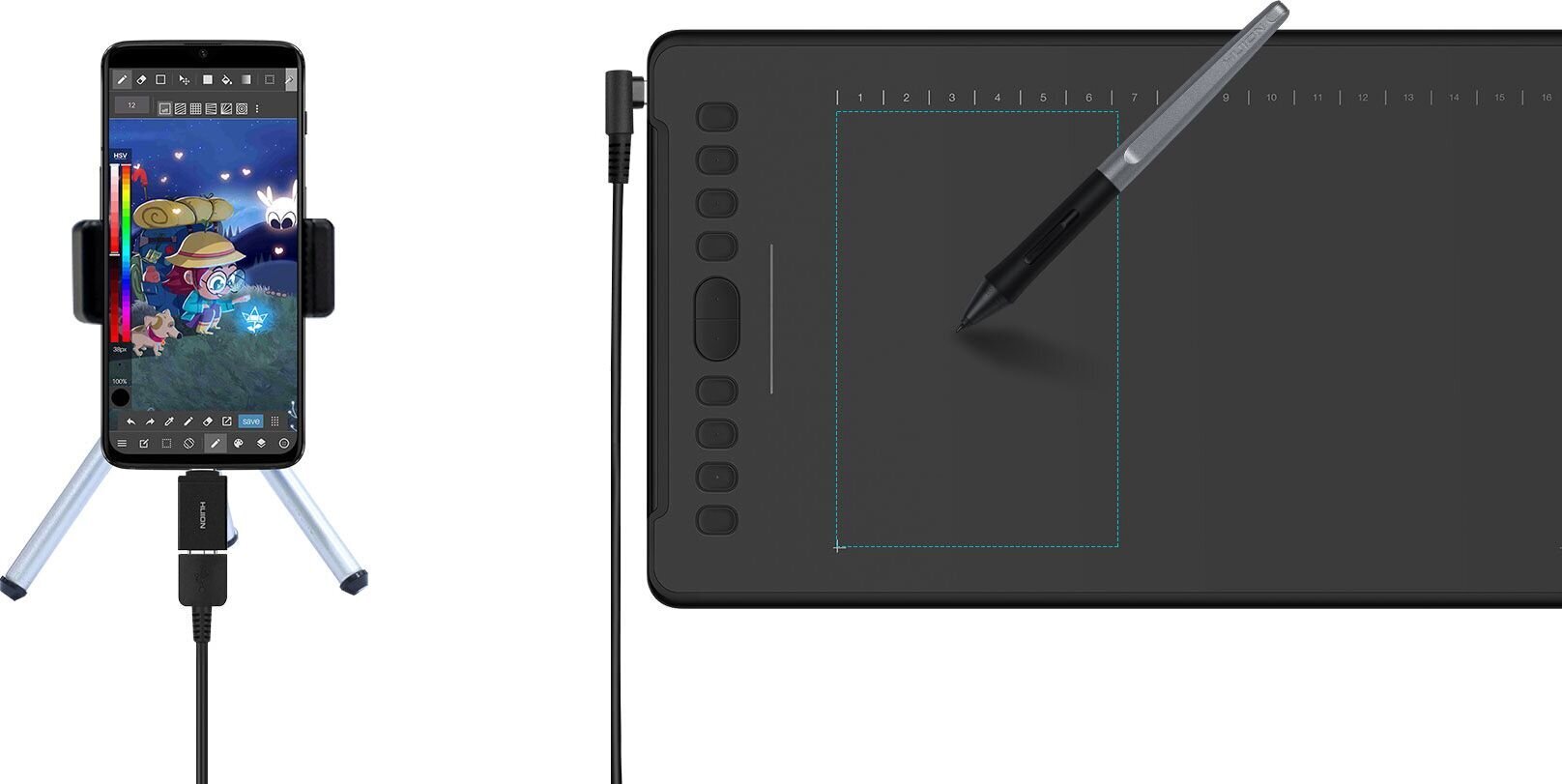 Graafikatahvel Huion H1161 hind ja info | Digitaalsed joonistustahvlid | kaup24.ee