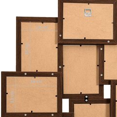 vidaXL kollaaž-pildiraam 10 osaline, 13 x 18 cm, tumepruun MDF kaina ir informacija | Рамки, фотоальбомы | kaup24.ee