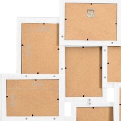 vidaXL kollaaž-pildiraam 10 osaline, 10 x 15 cm, valge MDF цена и информация | Фоторамка | kaup24.ee