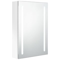 vidaXL LED vannitoa peegelkapp, säravvalge, 50 x 13 x 70 cm hind ja info | Vannitoakapid | kaup24.ee
