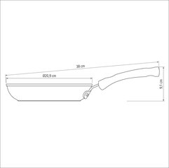 Tramontina Monaco Induction сковорода Ø20 cm  цена и информация | Cковородки | kaup24.ee