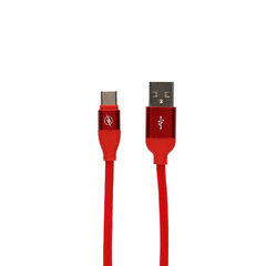 USB A - USB C Kaabel Contact 2A 1,5 m: Värvus - Punane цена и информация | Кабели для телефонов | kaup24.ee