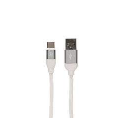 Кабель USB A — USB C Contact 2A 1,5 м: Цвет - Белый цена и информация | Кабели для телефонов | kaup24.ee