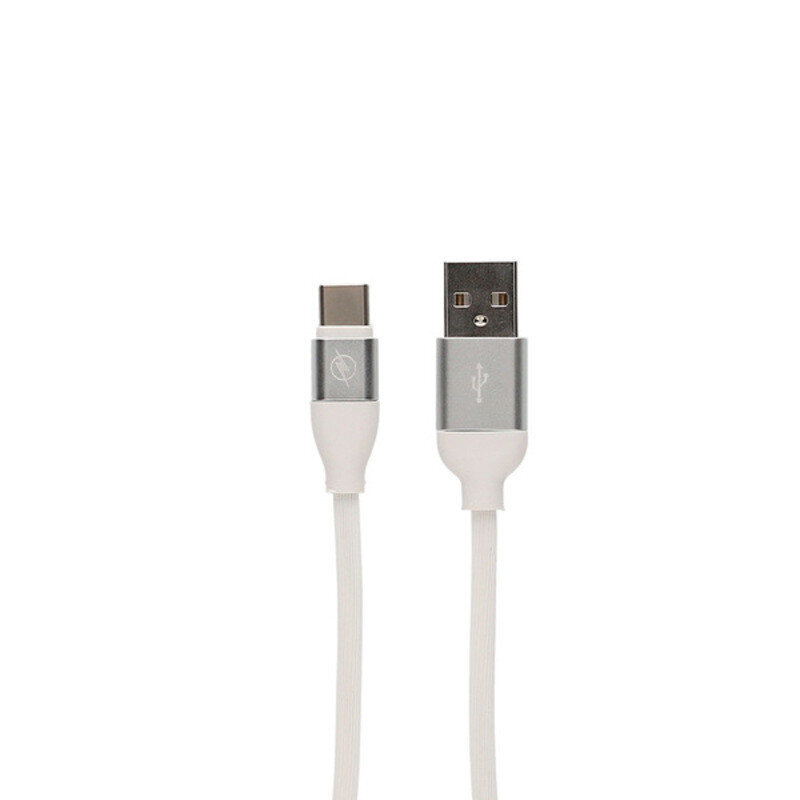 USB A - USB C Kaabel Contact 2A 1,5 m: Värvus - Valge hind ja info | Mobiiltelefonide kaablid | kaup24.ee