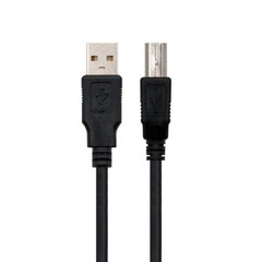 USB 2.0-kaabel Ewent EC1003 Must: Mõõt - 1,8 m hind ja info | Mobiiltelefonide kaablid | kaup24.ee