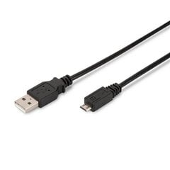 USB 2.0-kaabel Ewent EC1018 Must: Mõõt - 0,5 m hind ja info | Mobiiltelefonide kaablid | kaup24.ee