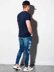 Мужская футболка Ombre S1370, темно-синяя цена и информация | Мужские футболки | kaup24.ee