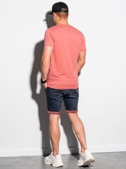 Мужская футболка Ombre S1369, розовая цена и информация | Мужские футболки | kaup24.ee