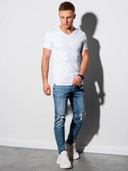 Мужская футболка Ombre S1369, белая цена и информация | Мужские футболки | kaup24.ee