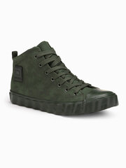 Мужские кроссовки на шнуровке Ombre T374, темно-зеленые цена и информация | Кроссовки для мужчин | kaup24.ee