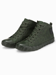 Мужские кроссовки на шнуровке Ombre T374, темно-зеленые цена и информация | Кроссовки для мужчин | kaup24.ee
