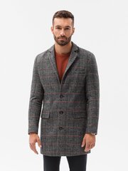 Элегантное мужское пальто Ombre C500, черное цена и информация | Мужские пальто | kaup24.ee