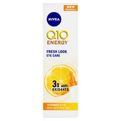 Крем для кожи вокруг глаз Nivea Q10 Energy Fresh Look, 15 мл цена и информация | Сыворотки, кремы для век | kaup24.ee