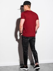 Мужская футболка Ombre S1370, темно-красная цена и информация | Мужские футболки | kaup24.ee