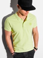 Мужская рубашка поло из хлопка S1374, оливковая цена и информация | Мужские футболки | kaup24.ee
