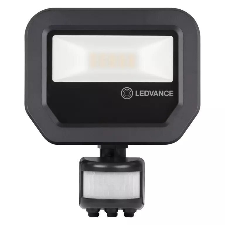 LED prožektor Ledvance Floodlight PFM liikumisanduriga 10W / 4000K IP65 BK цена и информация | Aia- ja õuevalgustid | kaup24.ee