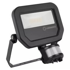 Светодиодный прожектор с датчиком движения Ledvance Floodlight PFM 10Вт/4000K IP65 BK цена и информация | Уличное освещение | kaup24.ee