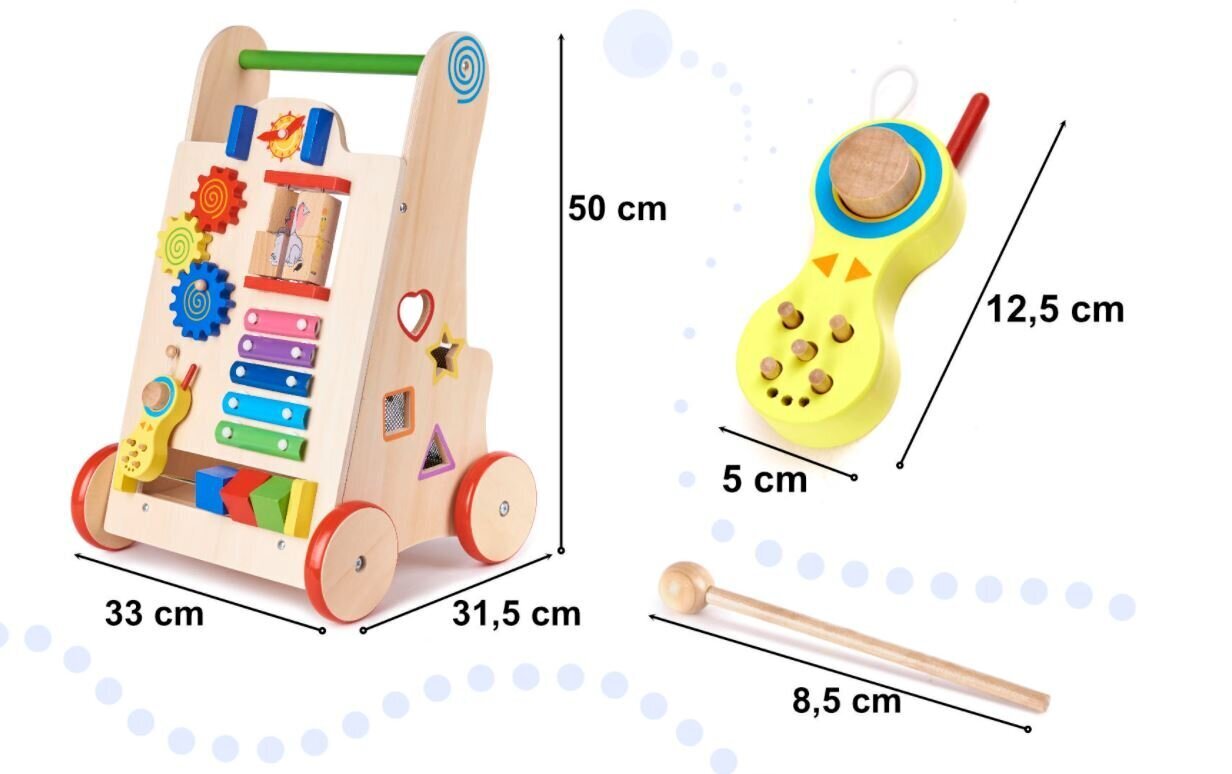 Puidust käimistugi 6 in 1 hind ja info | Arendavad mänguasjad | kaup24.ee