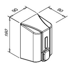 Vedelseebi dosaator, 0,5 l ECO, must цена и информация | Аксессуары для ванной комнаты | kaup24.ee