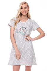 Хлопковая ночная рубашка для женщин Sevgi 3028, серая цена и информация | Женские пижамы, ночнушки | kaup24.ee
