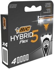 BIC Razor heads HYBRID 5 FLEX (4 pcs) цена и информация | Косметика и средства для бритья | kaup24.ee