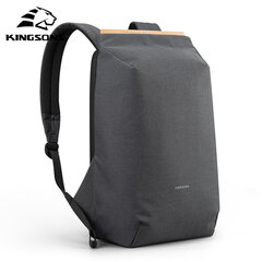 Компьютерный рюкзак, Kingsons с системой против кражи, темно-серый цена и информация | Рюкзаки, сумки, чехлы для компьютеров | kaup24.ee