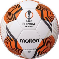 Jalgpall Molten F5U5000-12 ,valge , oranž , must . UEFA Europa League hind ja info | Jalgpalli pallid | kaup24.ee