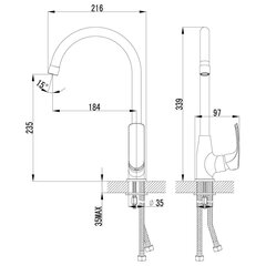 Pöörleva tilaga köögisegisti Lemark LM1705C Shape hind ja info | Köögisegistid | kaup24.ee