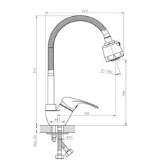 Смеситель для кухни с гибким изливом Rossinka A35-26 цена и информация | Кухонные смесители | kaup24.ee