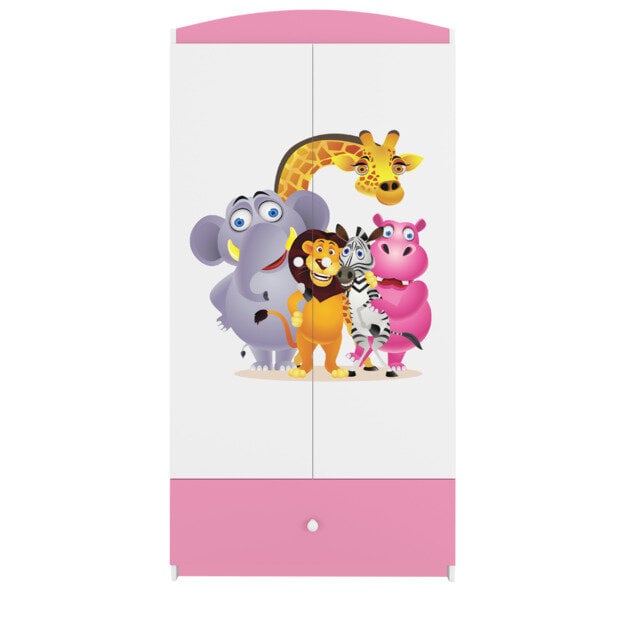 Riidekapp Babydreams - Zoo, roosa hind ja info | Lastetoa kapid | kaup24.ee