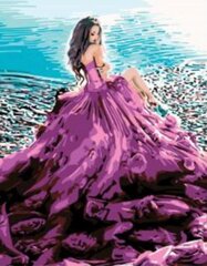 Kартины по цифрам «Девушка в фиолетовом платье» 40x50 KTMK-26799G цена и информация | Живопись по номерам | kaup24.ee