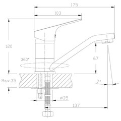 Valamusegisti Rossinka RS29-22 hind ja info | Vannitoa segistid | kaup24.ee