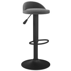 vidaXL baaripukid 2 tk, tumehall, samet hind ja info | Söögilaua toolid, köögitoolid | kaup24.ee