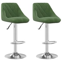 Барные стулья, 2 шт., зеленые цена и информация | Стулья для кухни и столовой | kaup24.ee