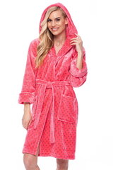 Халат из бамбукового волокна с капюшоном для женщин Angora Bamboo, розовый цена и информация | Женские халаты | kaup24.ee
