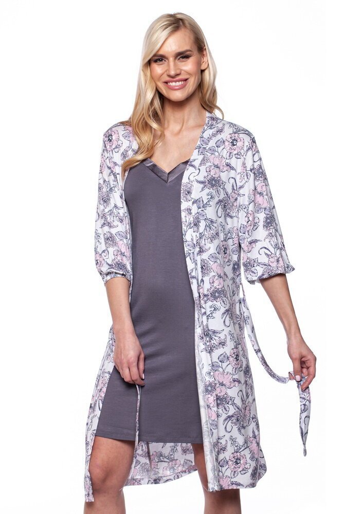 Naiste bambuskiust hommikumantli ja öösärgi komplekt 53313 hind ja info | Naiste hommikumantlid | kaup24.ee