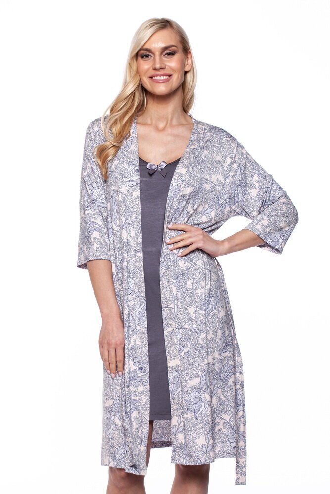 Naiste bambuskiust hommikumantli ja öösärgi komplekt 5-316 hind ja info | Naiste hommikumantlid | kaup24.ee