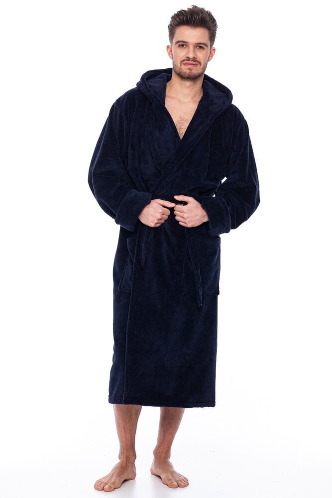 Meeste kapuutsiga hommikumantel Elite Bamboo, sinine hind ja info | Meeste hommikumantlid, pidžaamad | kaup24.ee