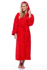 Naiste bambuskiust hommikumantel, punane цена и информация | Женские халаты | kaup24.ee