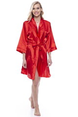 Naiste kunstsiidist hommikumantel - peignoir Jasmin 406, punane hind ja info | Naiste hommikumantlid | kaup24.ee