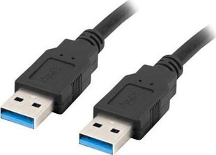 Кабель Lanberg CA-USBA-30CU-0018-BK USB-A, 1.8 м цена и информация | Кабели для телефонов | kaup24.ee