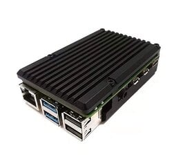 Алюминиевый радиатор Raspberry Pi 4B - коробка черного цвета цена и информация | Электроника с открытым кодом | kaup24.ee